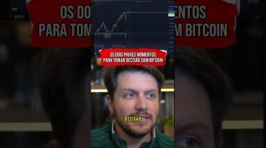 BITCOIN: OS PIORES MOMENTOS PARA TOMAR DECISÃO #shorts