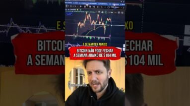 BITCOIN NÃO PODE FECHAR A SEMANA ABAIXO DE $104 MIL DÓLARES #shorts