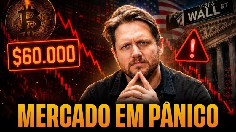 BITCOIN CAI ABAIXO DE $60 MIL DÓLARES E MERCADO AMERICANO ASCENDE ALERTA