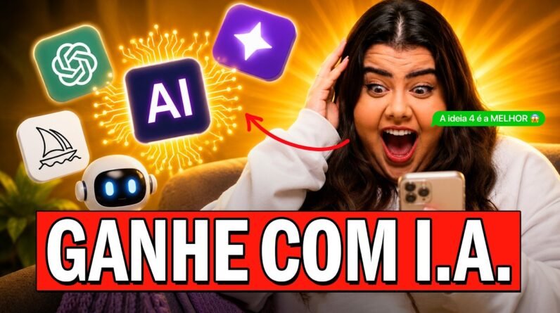 5 formas de ganhar dinheiro com IA em 2026 (Fazendo do sofá, usando celular)